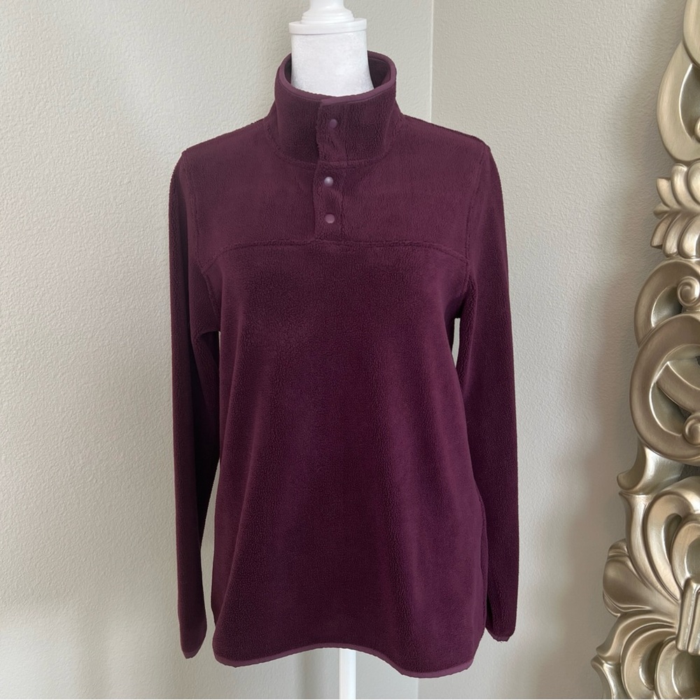 32 Degrees Heat Women’s Purple Fleece 1/4 Snap Sweatshirt Size XS